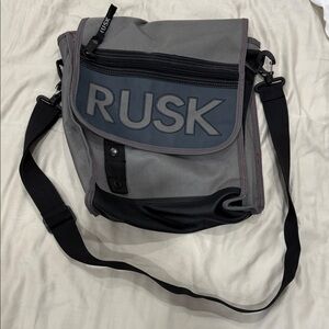 Gray and Black Men's Messenger Bag Rusk